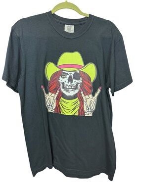 Comfort Colors | Cowgirl Skeleton Graphic T-Shirt | Size Medium | Custom Made
